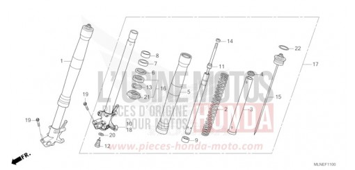 FOURCHETTE AVANT (1) CRF1100DS de 2025